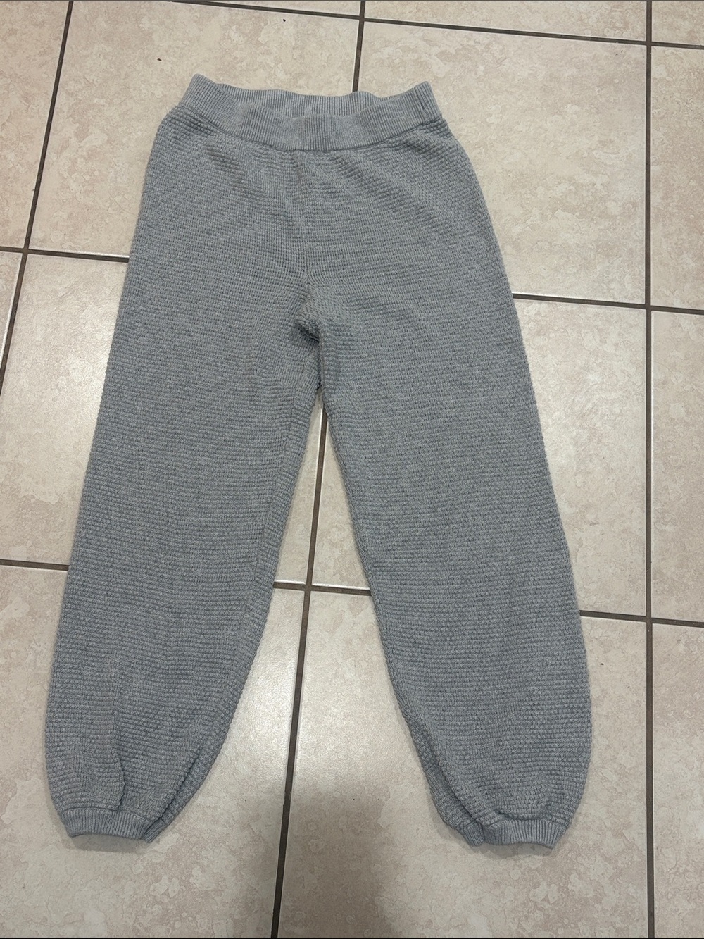 Free People Heather Grey Knit Jogger Pants 100%cotton, size S
